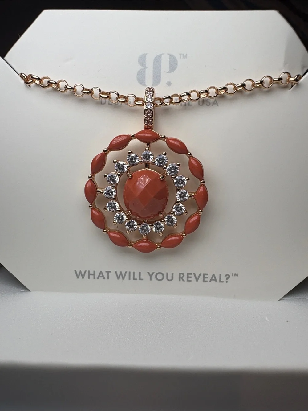 Bomb Party - OG Necklace - The Mandala - Carnelian Magnesite - Rose Gold